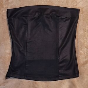 Faux Leather Tube Top